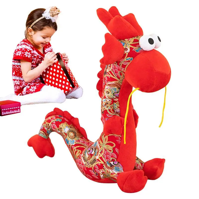 

Lucky Dragon Plush 25cm Chinese Dragon Plush With Flower Pattern Mascot Dragon Plush Toy Zodiac Plush Figure Toys Dragon Plush