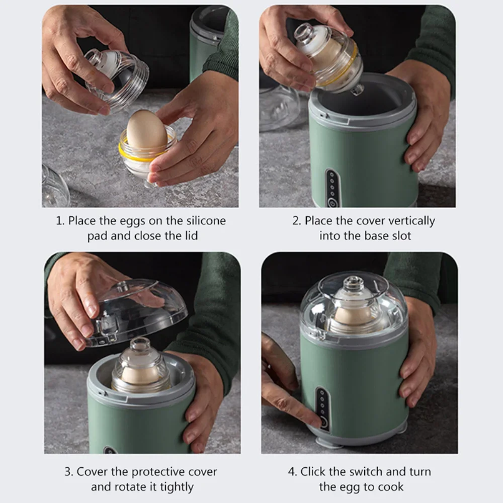 Electric Egg Shaker for Breakfast Golden Egg Puller Automatic Stirring Eggs White and Yolk Mixer Kitchen Scrambler