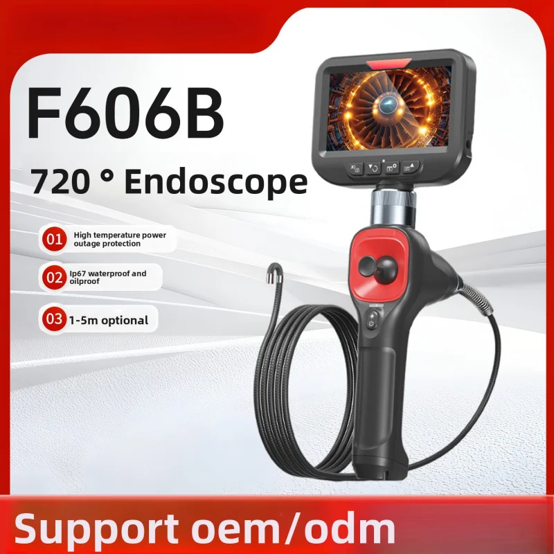 F606B 360번 °   산업 검사를 위한 고화질 1080P 방수 휴대용 조향 내시..
