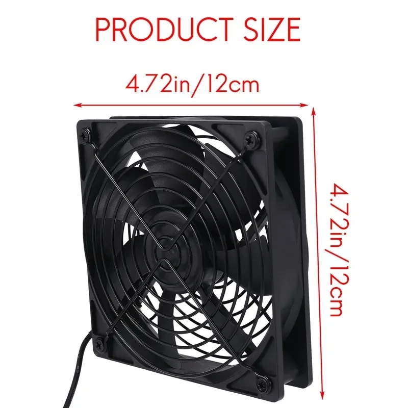 120Mm 5V USB Powered PC Router Fans With Speed Controller High Airflow Cooling Fan For Router Modem Receiver 6