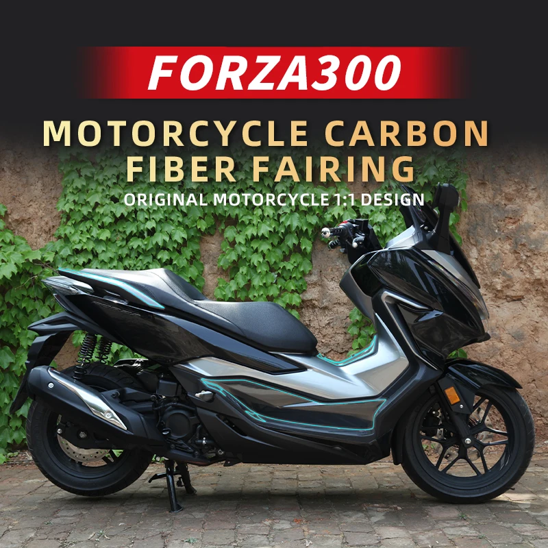 Used For HONDA FORZA300 Motorcycle Full Body Plastic Area Of Carbon Fiber Protection And Decoration Stickers Kits Refit Decals