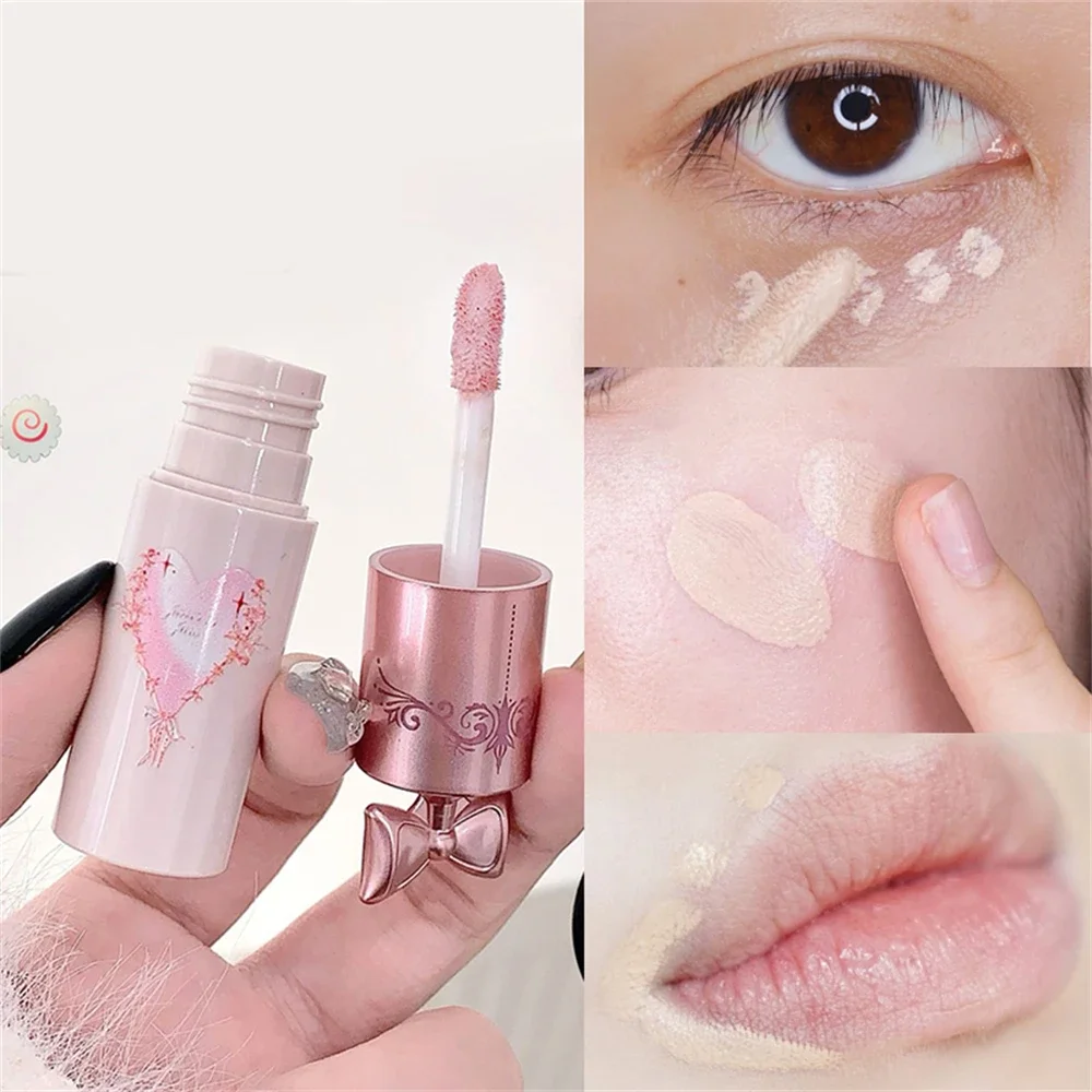Liquid Concealer Fairy Pink Liquid Brighten Concealer Stick Face Repair Liquid Highgloss Matte Natural Lasting Cover Acne Spot Dark Circle Makeup