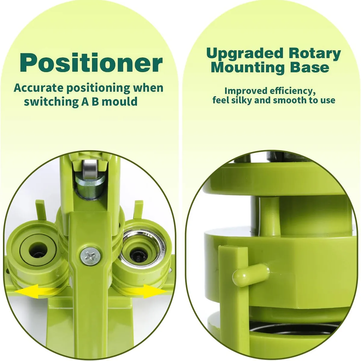 Badge Button Maker Machine 25-58MM DIY Pin Badges Set with 100-500Pcs Button Parts+Circle Cutter+Mold, Badge Press Maker Machine