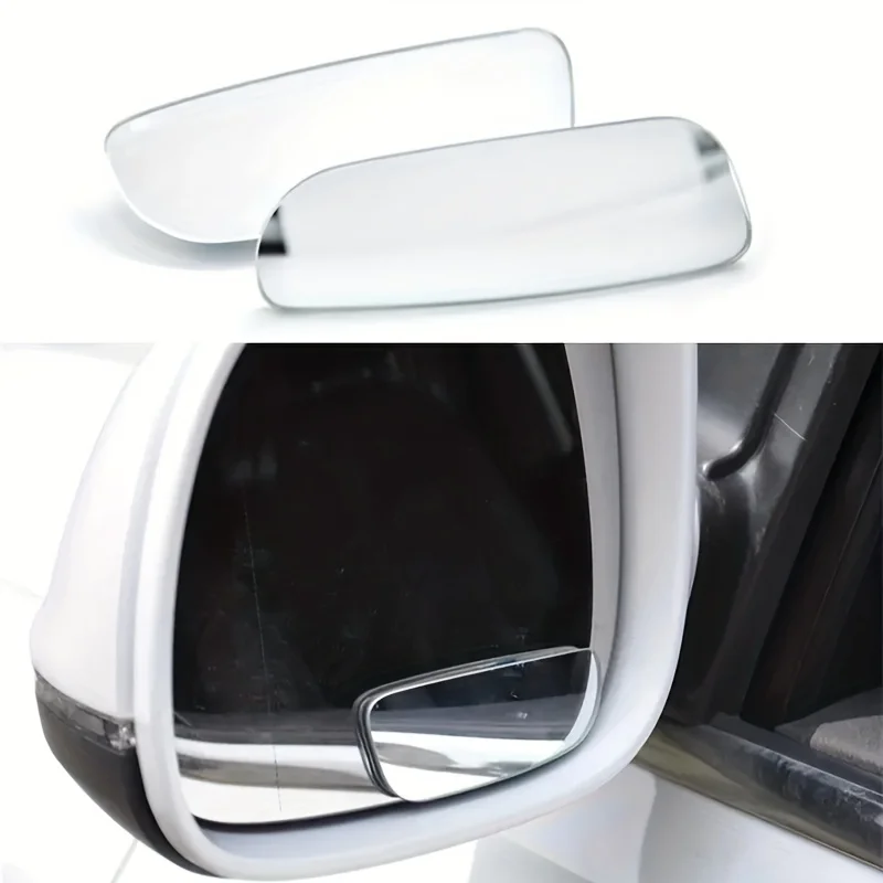 2Pcs Car Arc Wide-angle Rearview Mirror Clear Slim Blind Spot Reversing Glass Convex Rear View Mirror Parking SUV Car