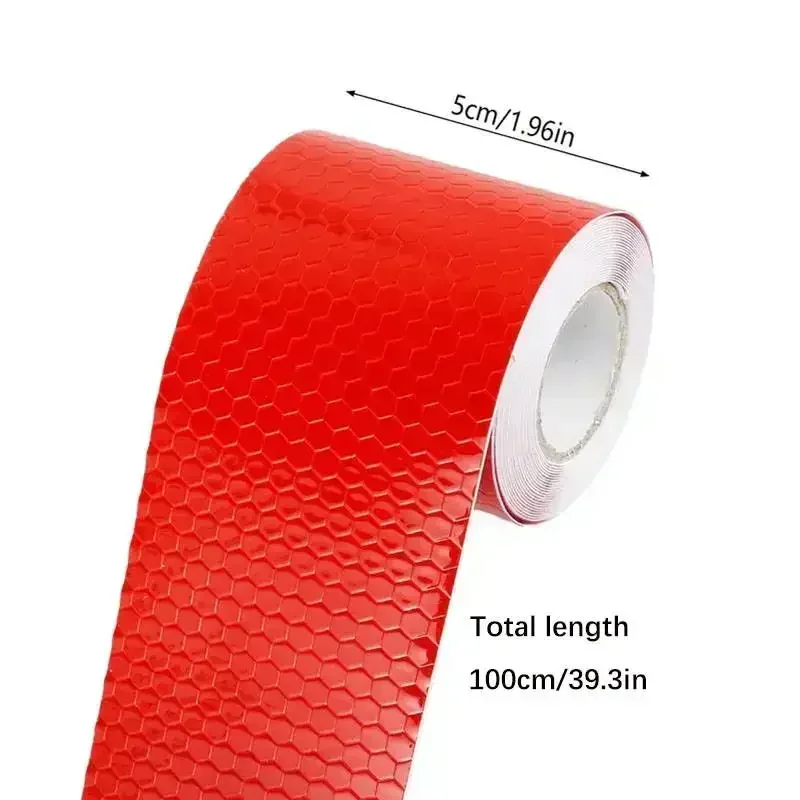 5cm*100CM Car Reflective Tape Body Sticker High Visibility Safety Warning Tape Trailer Waterproof Helmet Bicycle Sticker