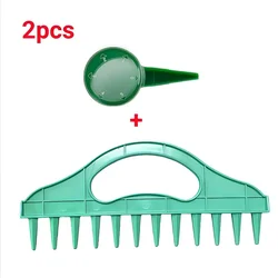 Portable Garden Seed Spreader and Soil Loosener Tool (1 set)