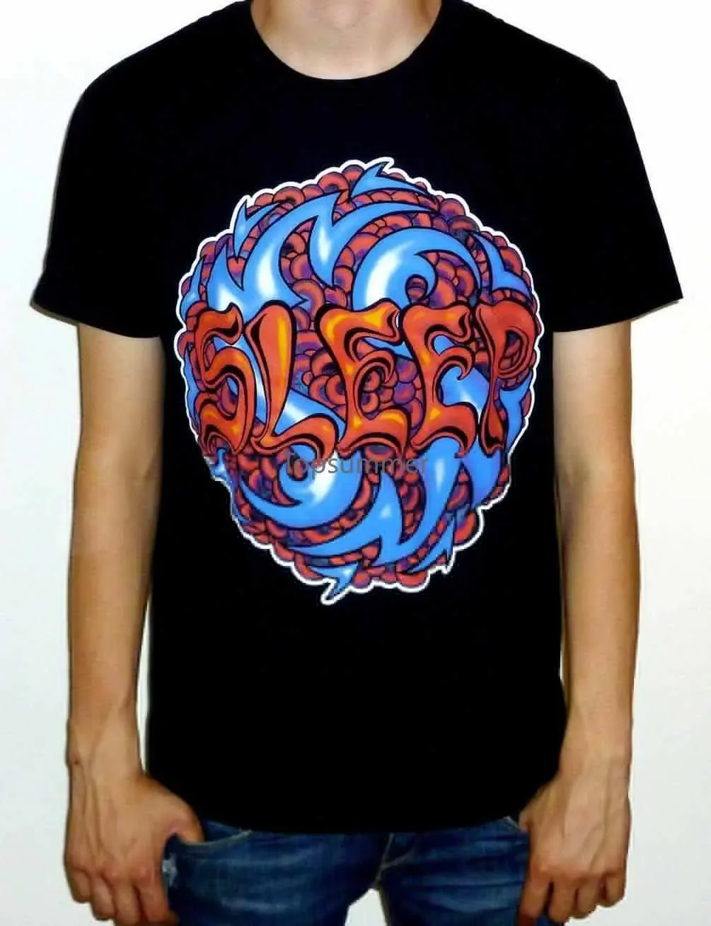 

Sleep Logo T-Shirt New T Shirt Holy Mountain Dopesmoker