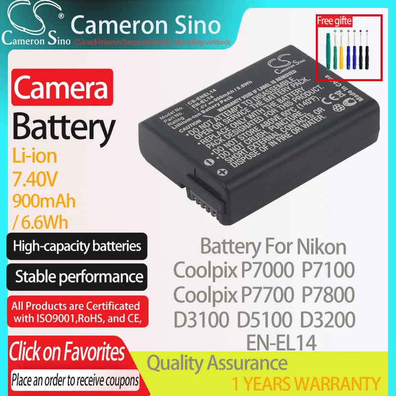 Cameronsino Battery For Nikon Coolpix P7000 P7100 P7700 P7800 D3100 D3200  D5100 Df Fits Nikon En-el14 Digital Camera Batteries - Rechargeable  Batteries - AliExpress