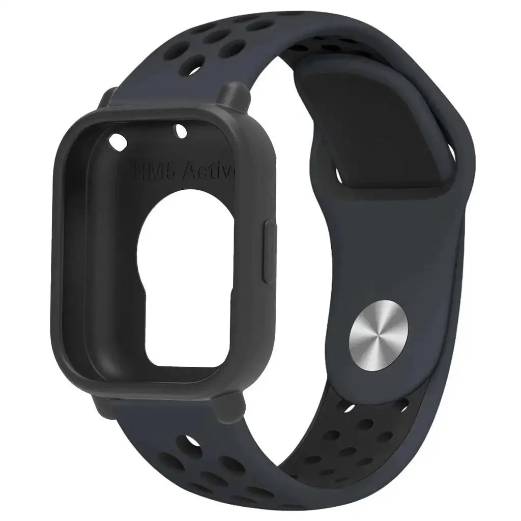 Two-Tone Breathable Sports Silicone Band with Soft Hollow Protector