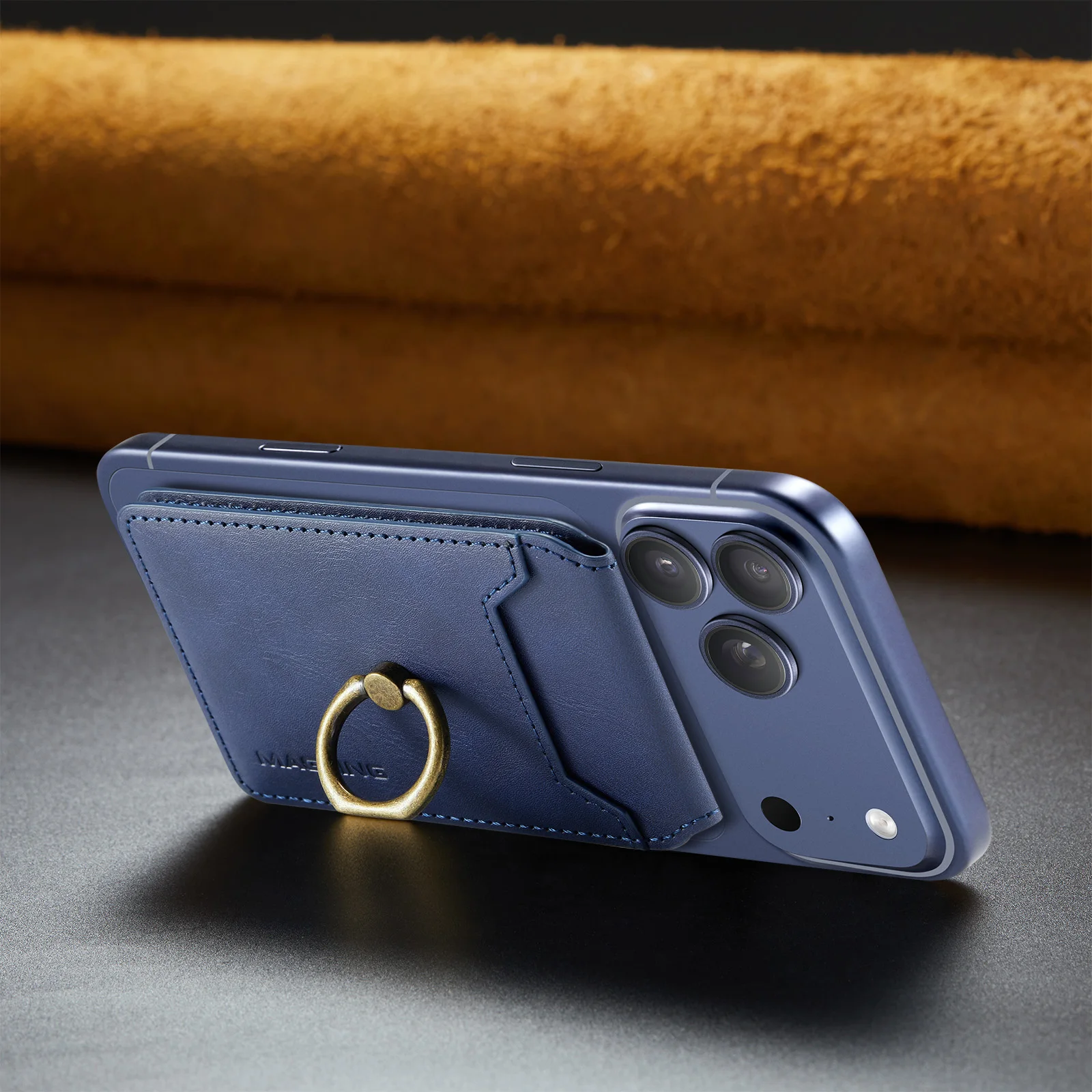 Premium Magnetic Leather Wallet and Card Holder Case with Stand Feature