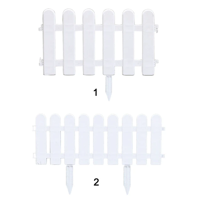 Fehér Edgings Tájkép Udvari Út Panel Kerti Kerítés Virágágyak Növényi Szegély Könnyű Telepítés Otthoni Dekoráció Piket Füves Gyep - Image 2