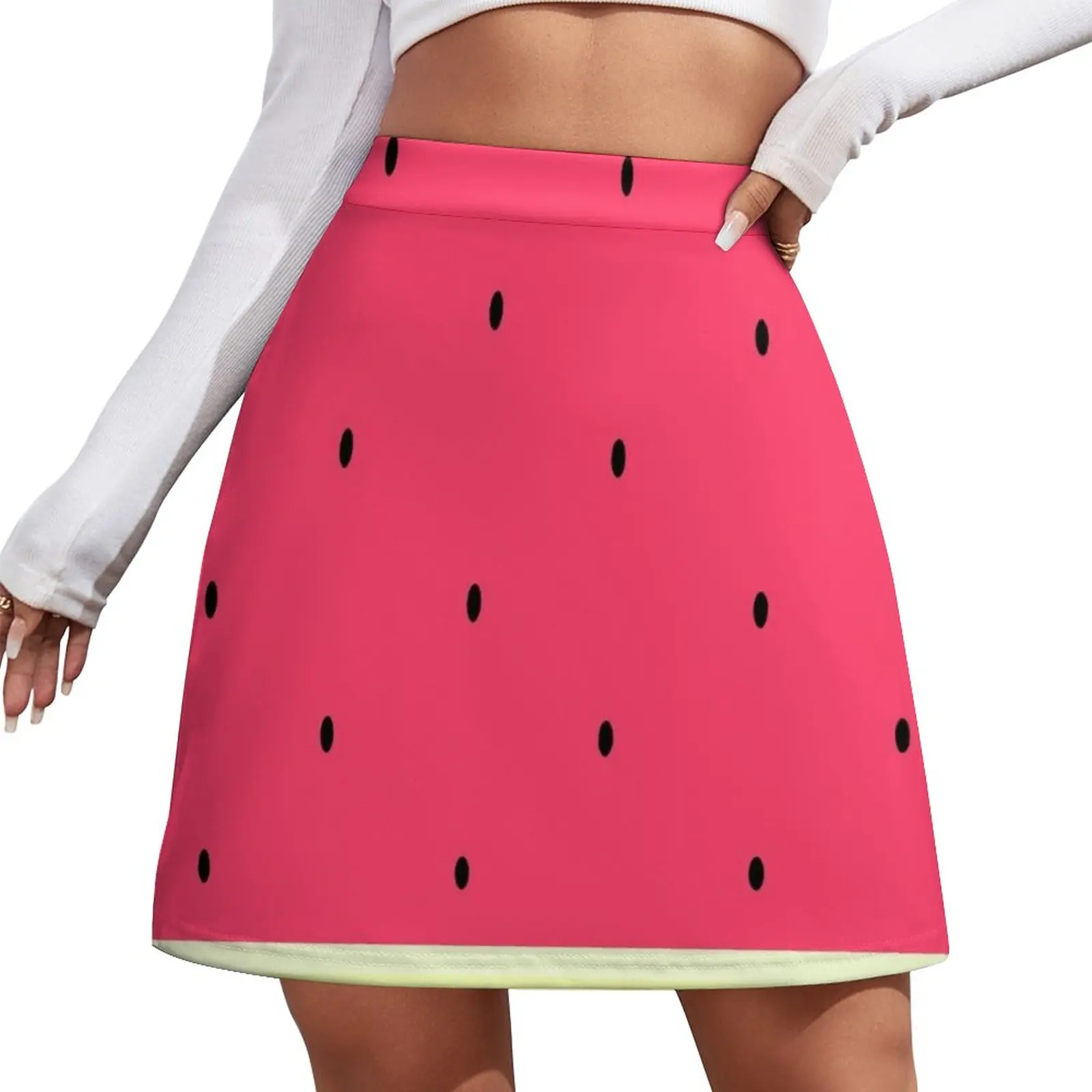 Watermelon // Graphic Fruit Pattern Mini Skirt korean style women clothing skirts skirts for womans [fila]explore pattern graphic hoodie