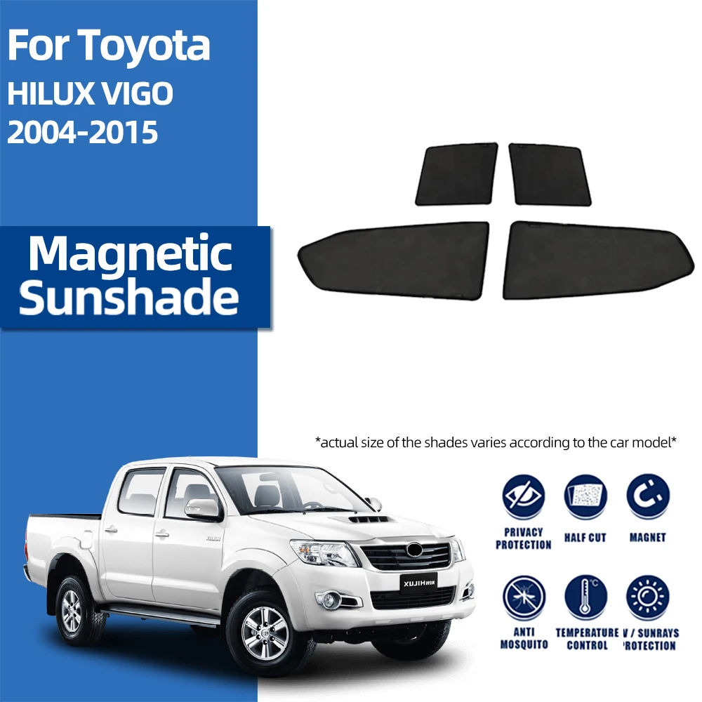 

Для Toyota HILUX VII Pickup Vigo 2004-2015 автомобильная задняя сторона детское окно солнцезащитный козырек переднее лобовое стекло занавеска солнцезащитный козырек