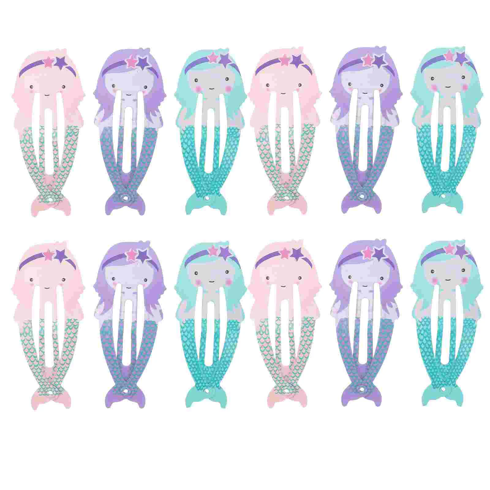 

12pcs Hairpin Hair Clips Set Metal Snap Hair Barrettes Hair Accessories for Babies Kids Children