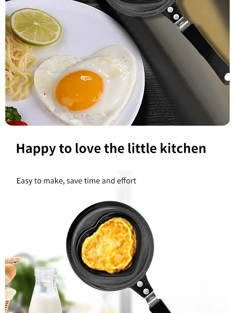 Description Picture 3 of itemLove Omelet Pan With Handle Pan Mini Cute Cartoon Pattern Fried Eggs Diy Nutritious Breakfast Kitchen Tools Baby Supplement