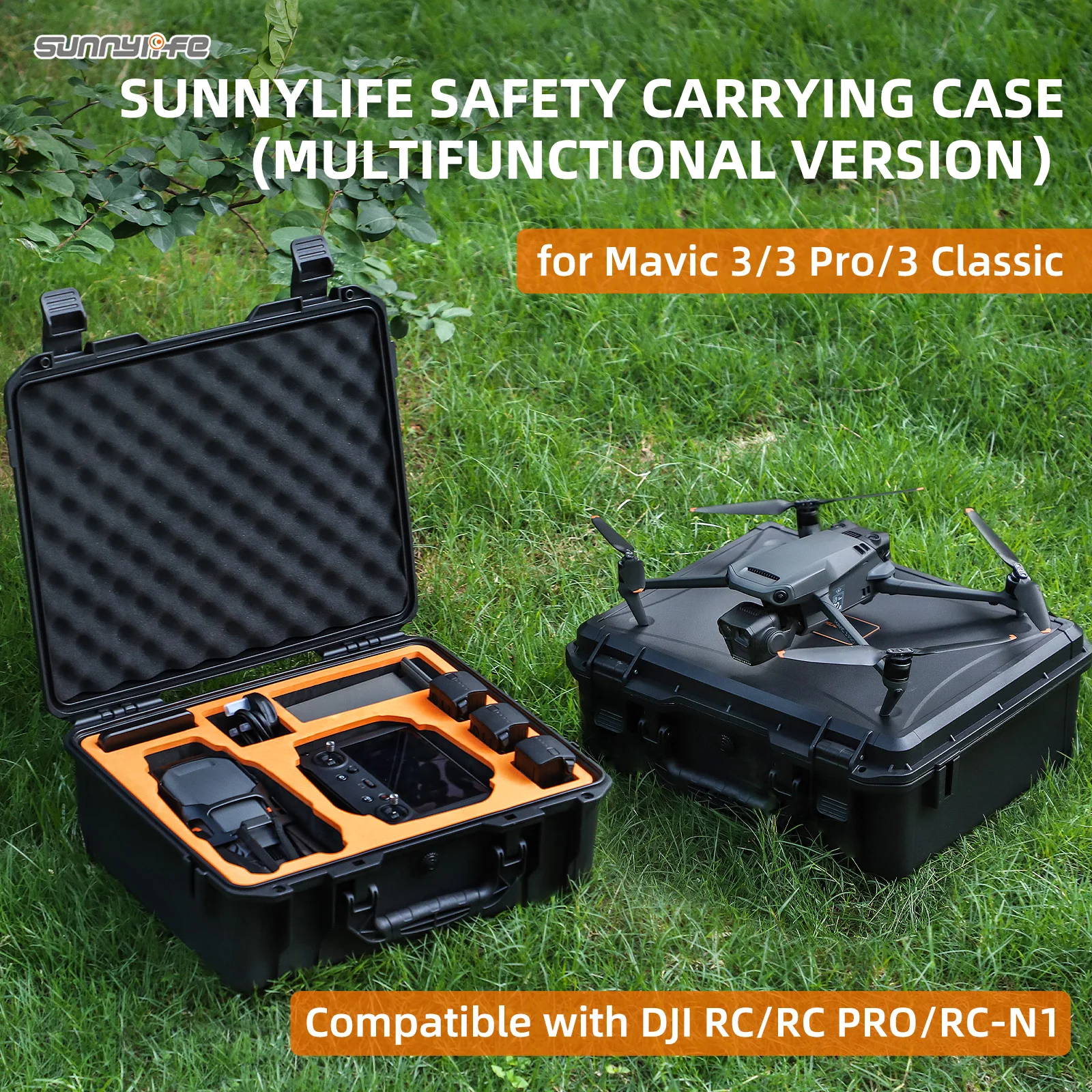 

Sunnylife Safety Carrying Case Large Capacity Waterproof Shock-proof Hard Case for DJI Mavic 3 Pro/Mavic 3 Classic/Mavic 3