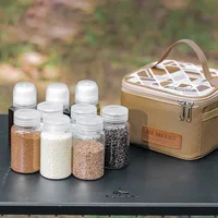 Outdoor Spice Shaker Seasoning Dispenser Spice Containers Camping Seasoning Bottle Camping Spice Kit Set with Travel Storage Bag 1
