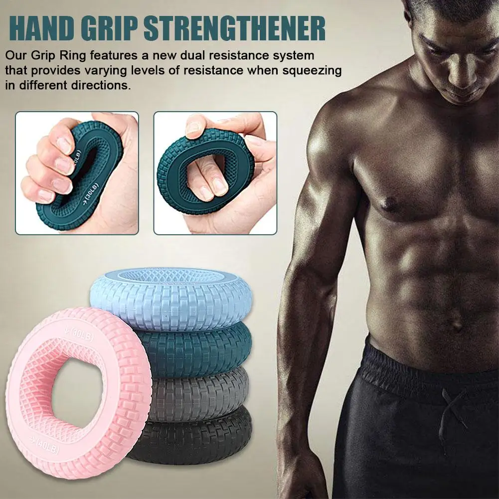 

Hand Grip Strengthener Hand Finger Exerciser Forearm Rings Hand Exerciser Silicone Squeezer Grippers for Finger Physical 20 P7M4