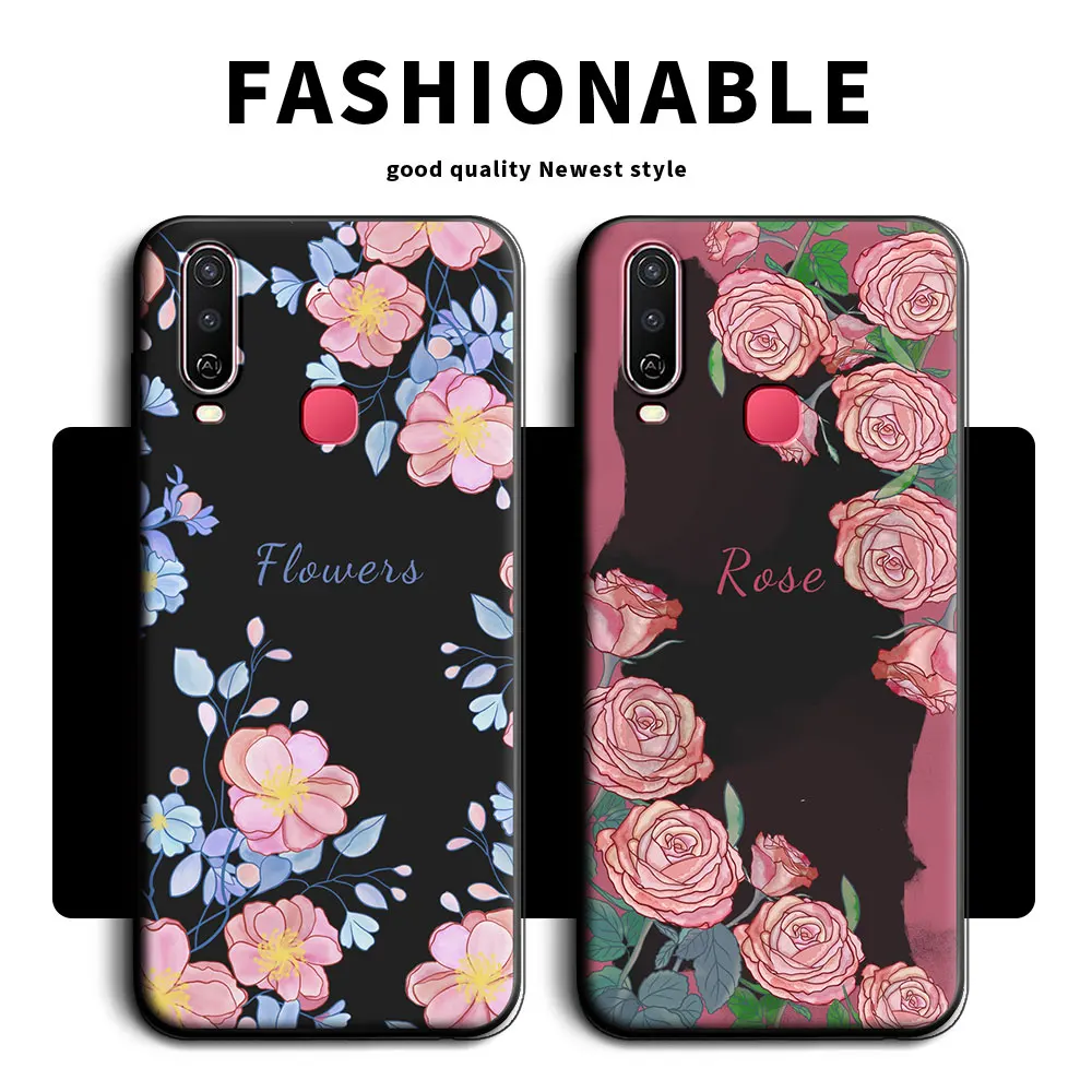 For Vivo 1906 1907 1904 1940 Case Soft Silicone TPU Panda Flower Butterfly Couple Phone Case For Vivo 1920 1941 1915 Back Cover