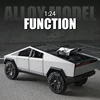 1:24 Cyber toy truck Model Y Model 3 Alloy Car Model Diecast Toy Vehicle Sound and Light Simitation Cars Model Toys Gift 6