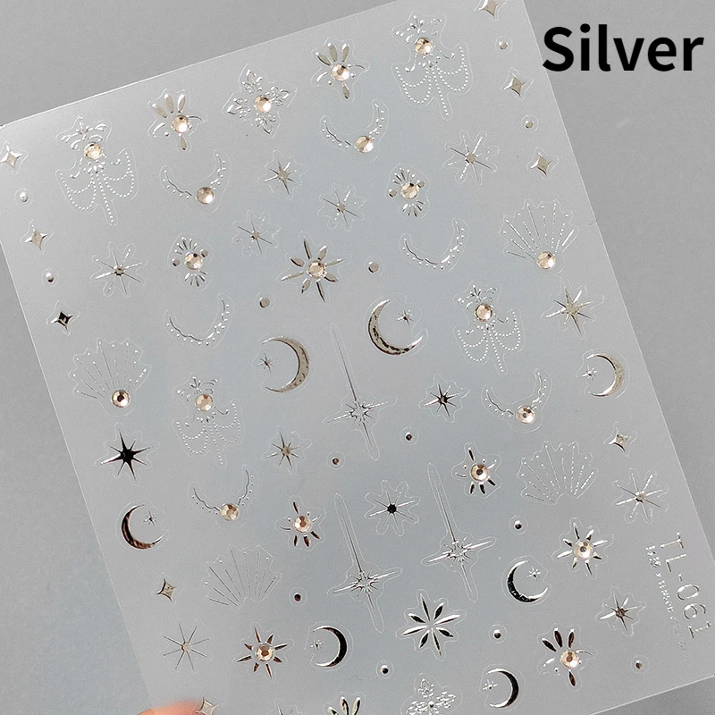 Elegant Starlight Glitter Rhinestone Nail Art Stickers