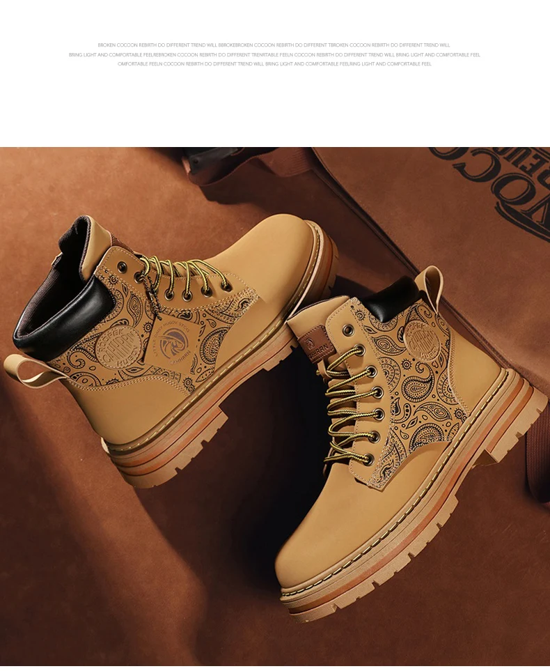 CYYTL Mens Boots Casual Winter Shoes Platform Leather Outdoor Designer Luxury Work Safety Ankle Sneakers Chelsea Cowboy Tactical