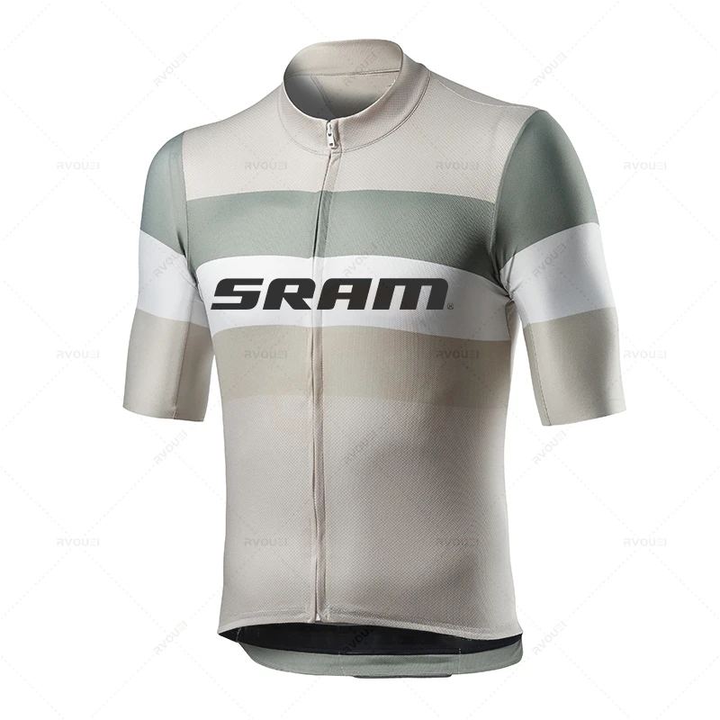 Sram Summer Men Short Sleeve Cycling Jersey MTB Maillot Ciclismo Shirt Breathable Mountain Bike Pro Team Bicycle Sports Clothing 5
