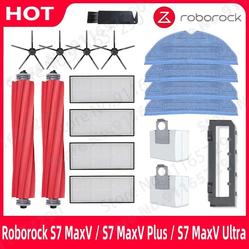 Roborock S7 MaxV S7 MaxV Plus S7 MaxV Ultra G10 Main Side Brush Hepa Filter Mop Dust Bag Parts Robot Vacuum Accessories 6pcs robotic vacuum cleaner filter for roborock s7 s7 s7 pro ultra s7 maxv s7 maxv plus s7 maxv ultra s8 s8 s8 pro ultra s7 max ultra