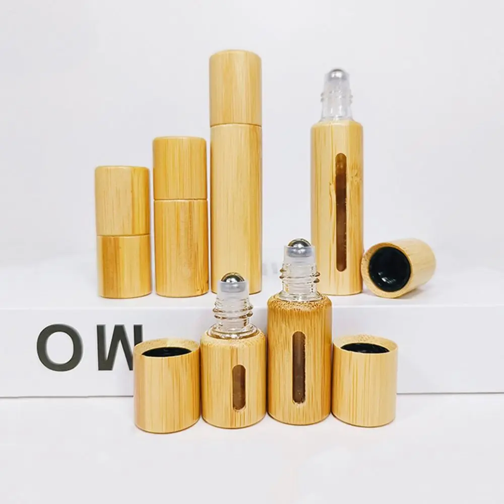 

3ml 5ml 10ml Bamboo Wood Bottle Perfume Empty Oil Bottle Stainless Roll On Ball Perfume Aromatherapy Bottle Oil Roller Bottle