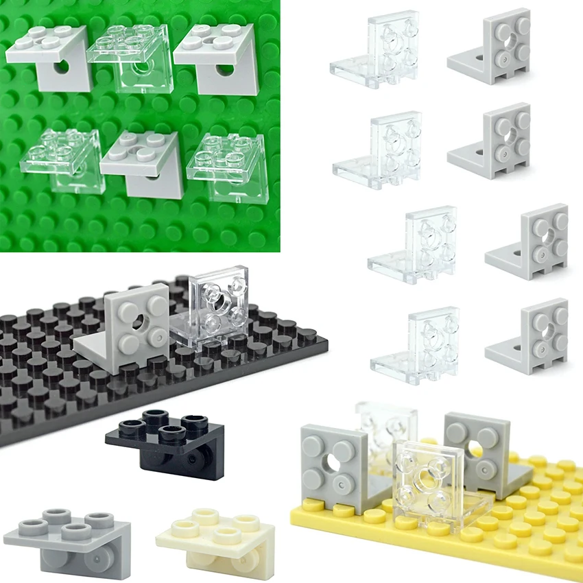 피규어 스탠드 기본 플레이트 빌딩 블록 브래킷 1*2 2*2 도트 디스플레이 홀더 Minifig 벽 크리 에이 티브 조립 99207 벽돌 아이 장난감