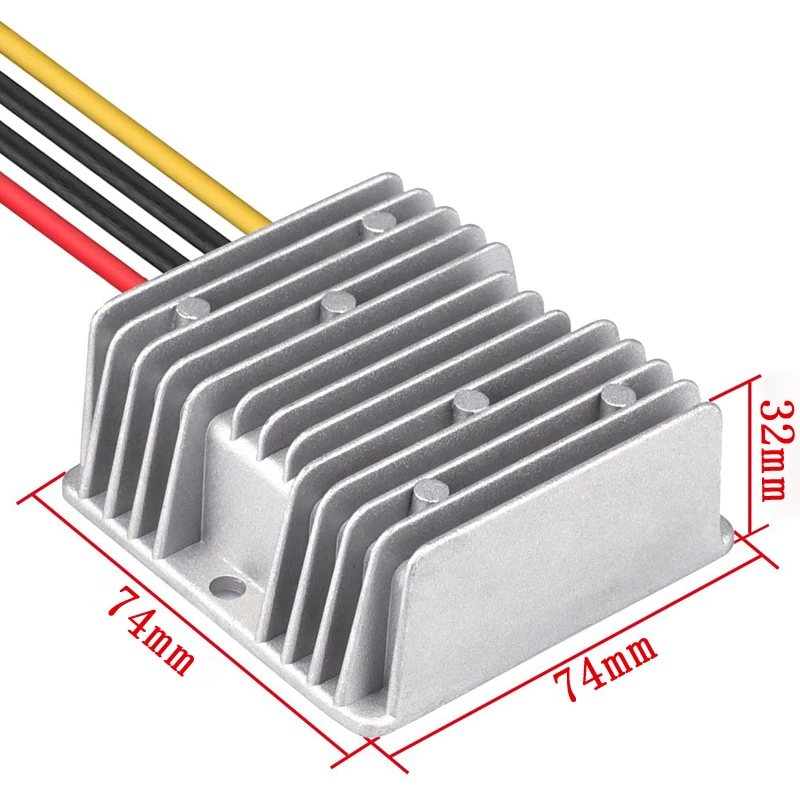 High-Power Waterproof DC-DC Step-Down Buck Converter, 500W, 24V Output, 5A-22A Adjustable Current
