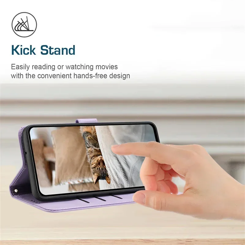 3D Cat Pattern Flip Leather Phone Case - Cute and Stylish Protective Cover