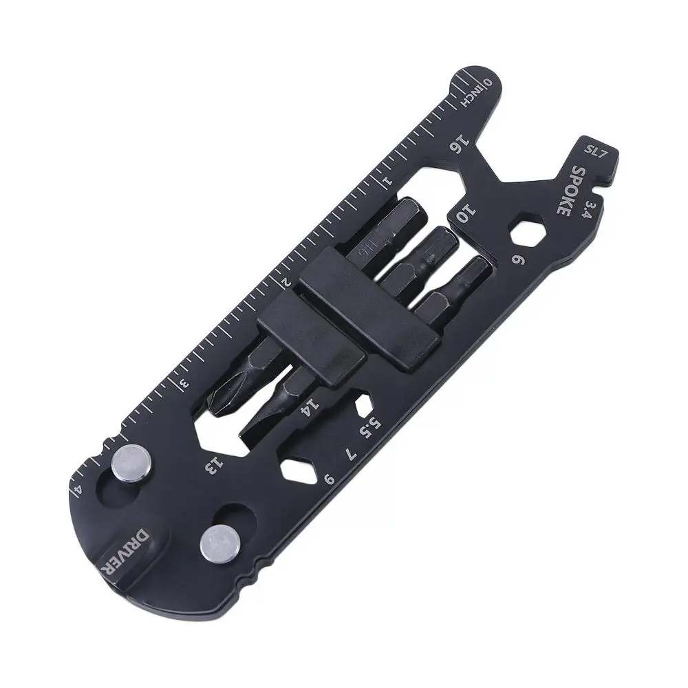 

Steel Mountain Bike Multi-function Cycling 16 in 1 Outdoor Tools Wrench Ruler Bike Wrench Bicycle Spanner Screwdriver