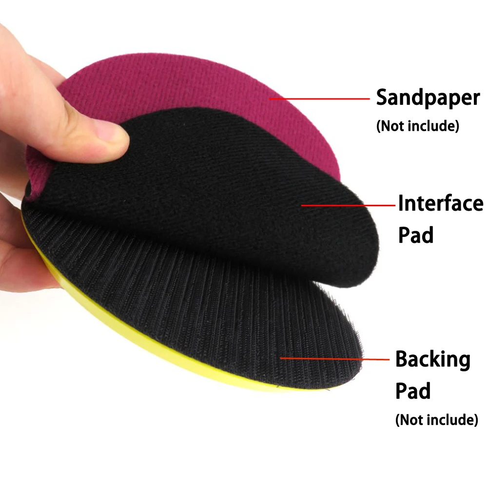 

125mm Interface Pad 1Pcs 5Inch Accessories Black Hook And Loop Protection Backing Pad For Protect Sander Brand New