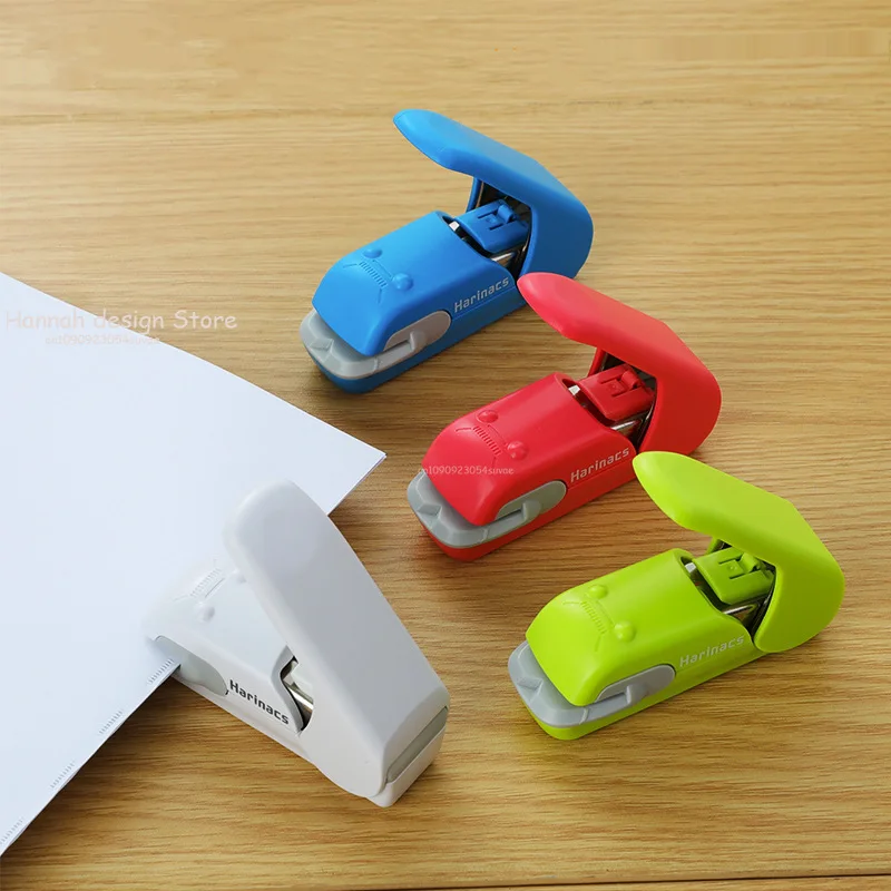 Hand-held Mini Safe Stapler without Staples Staple Free 7 Sheets Capacity for Paper Binding Business School Office