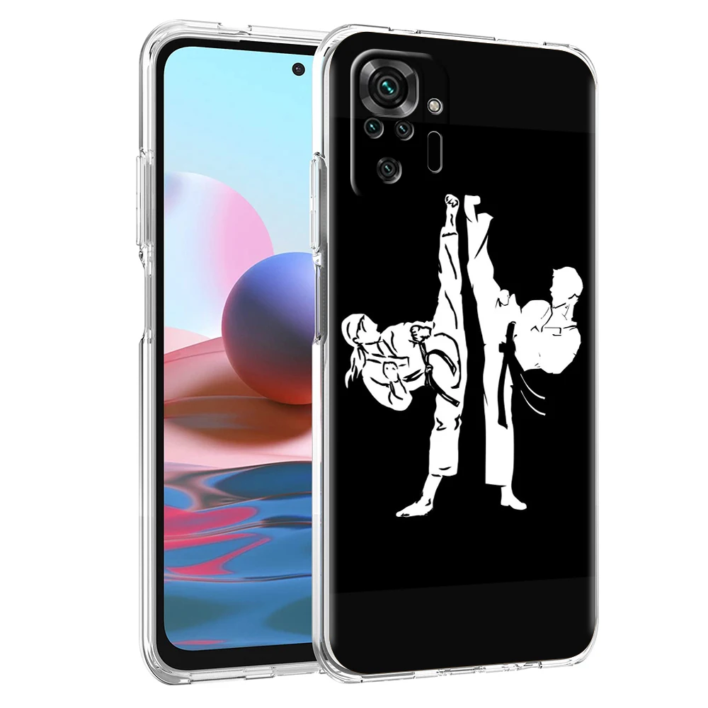 Transparent Silicone Kung Fu Taekwondo Karate Design Phone Case Cover