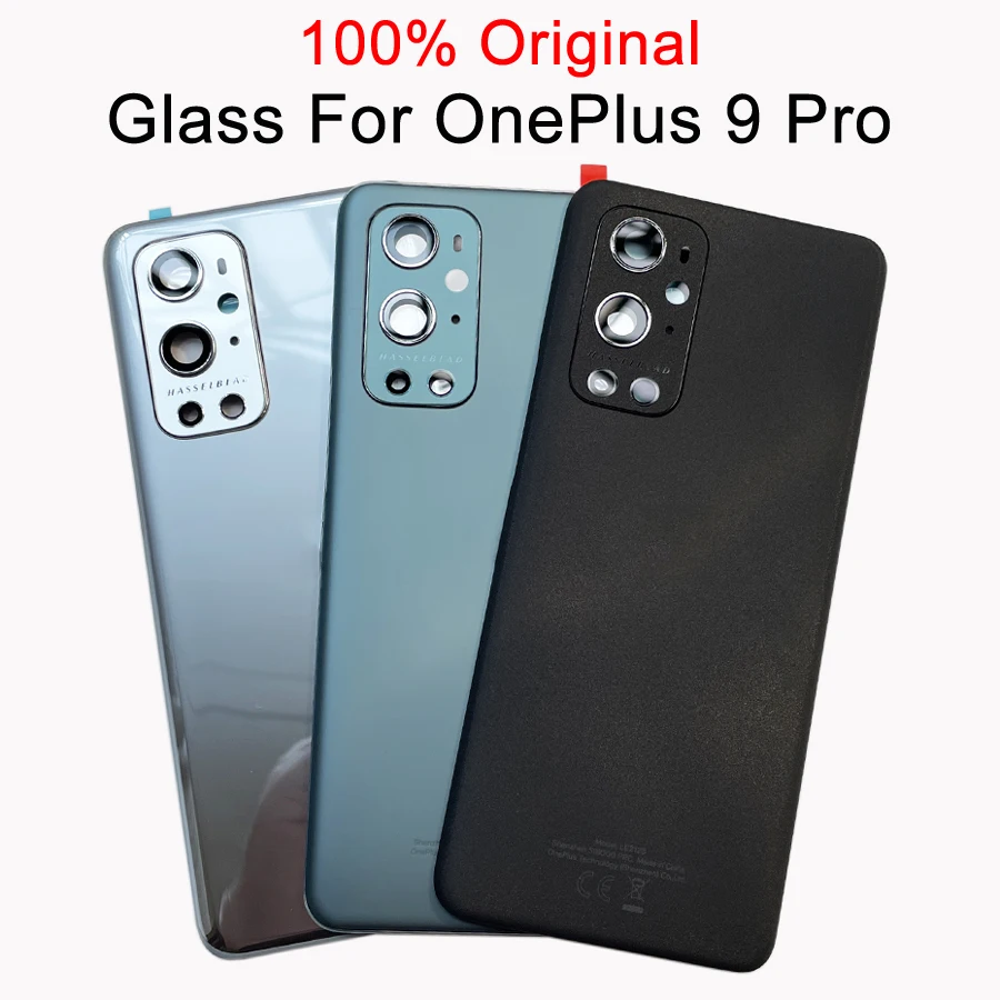 

Original For OnePlus 9 Pro Battery Cover Glass Panel Rear Door Housing Case Oneplus 9Pro Back Cover With Camera Lens With CE
