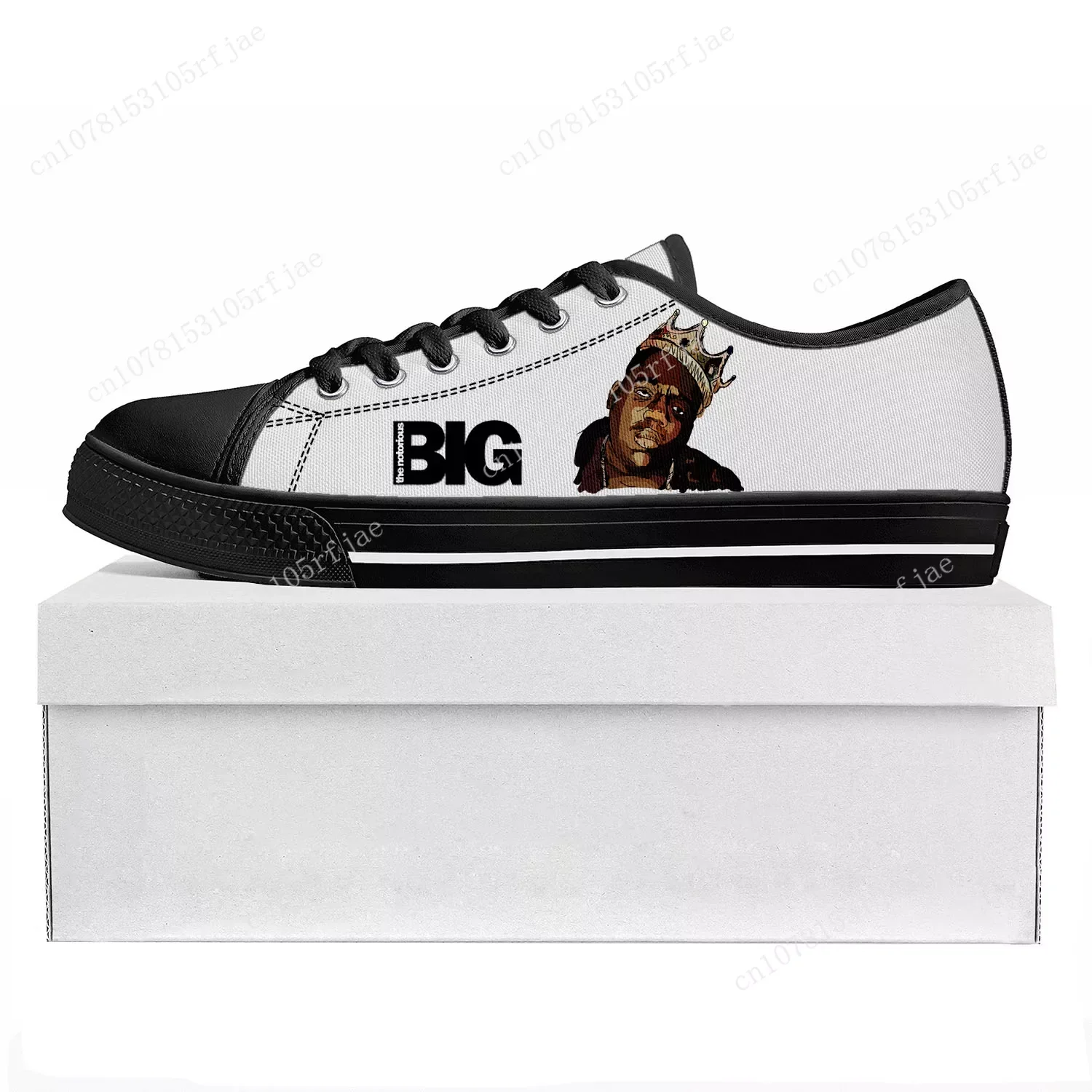 

The Notorious B.I.G Rapper Trends Low Top High Quality Sneakers Mens Womens Teenager Canvas Sneaker Couple Shoes Custom Shoe