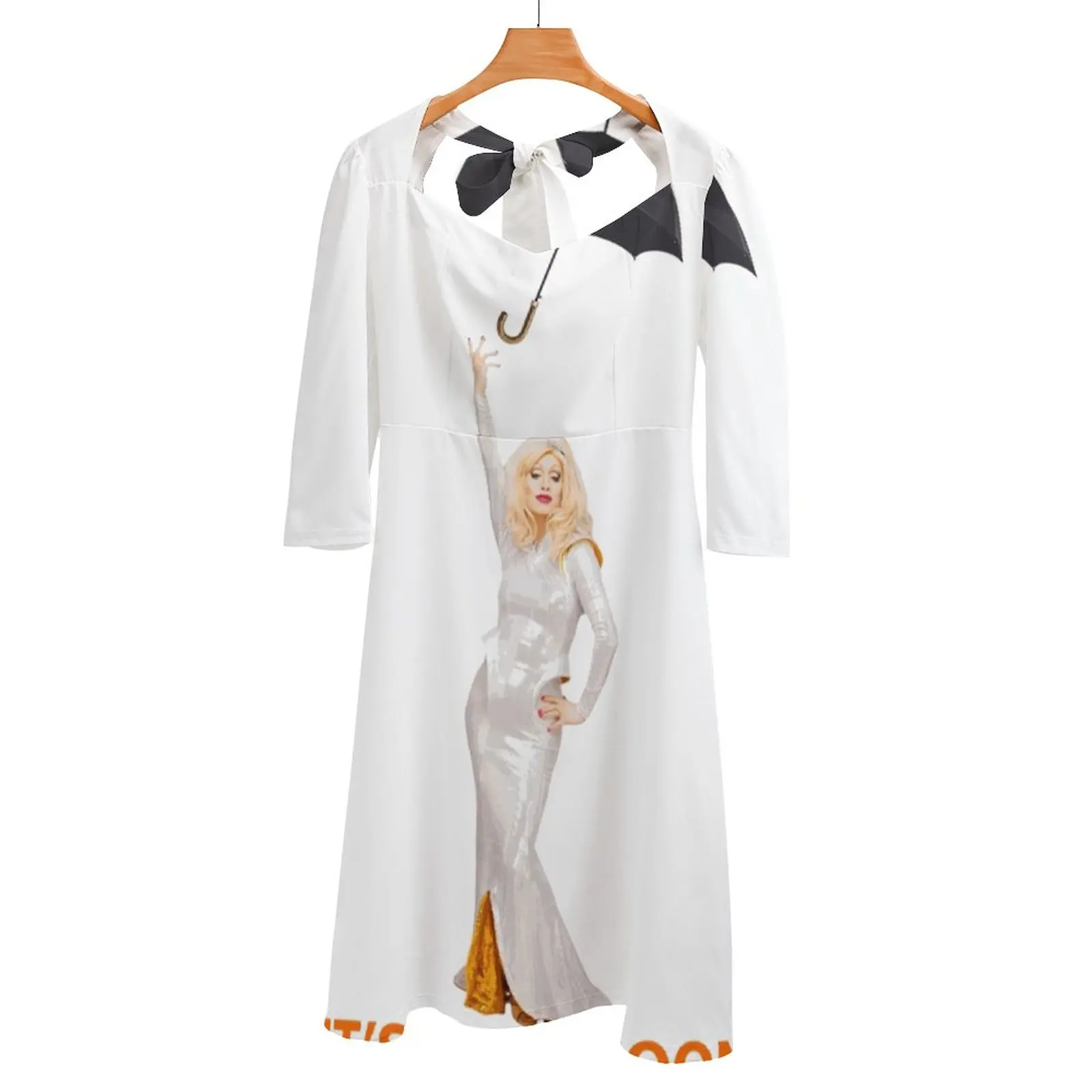 Monsoon Season Back Lacing Backless Dress Square Neck Dress Fashion Design Large Size Abito Allentato Jinkx Monsoon Jinx Jinks