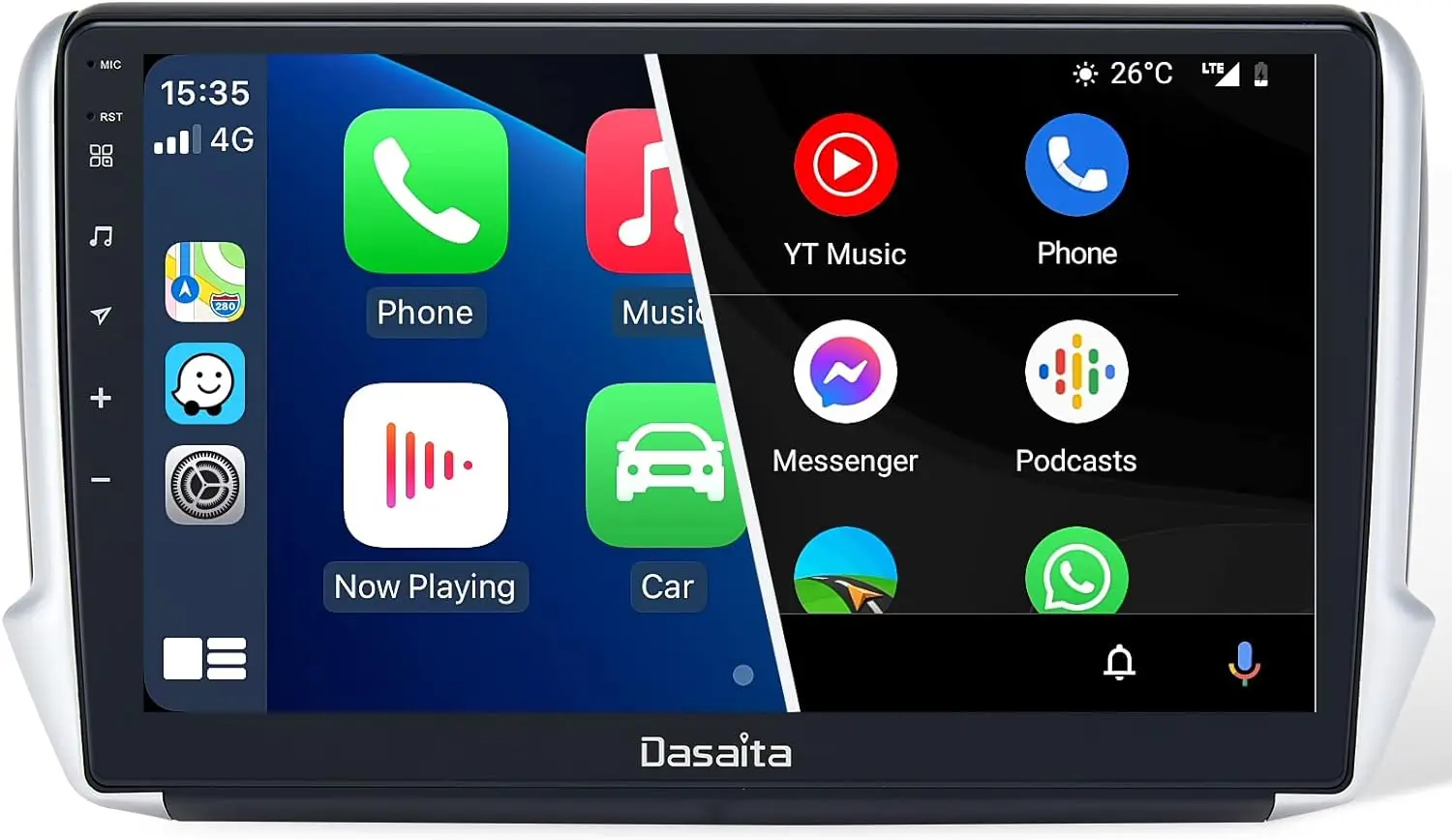 Dasaita Android 10 Car Multimedia Carplay Per Peugeot 2008 208 Radio Player 2012-2020 Tda7850 1280*720 Navigazione Gps