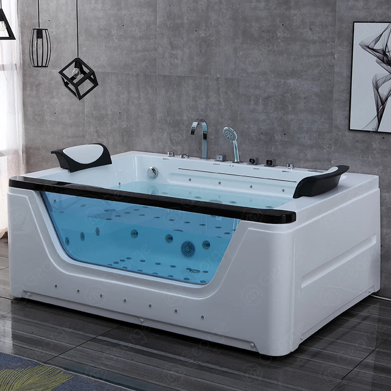

2 Person Bathtub Whirlpool Massage Bath Tub Acrylic Bathtub Freestanding Whirlpool Bathtubs Modern Relax Hydromassage Drainer