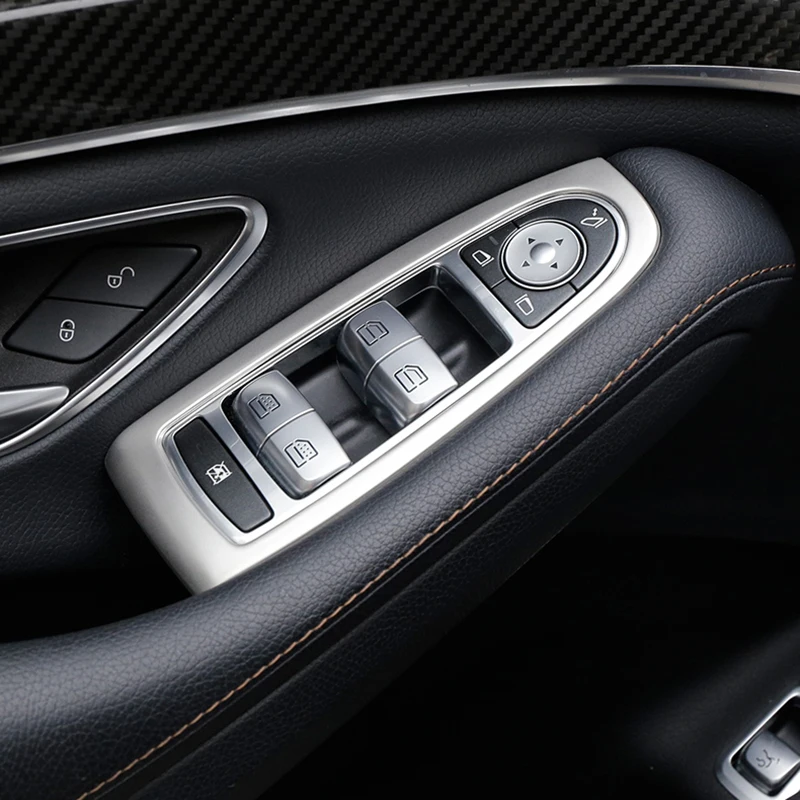 For Mercedes Benz S Class W222 Accessories Interior Center Console Water Cup Panel Gear Frame Trim Cover Sticker Car Decoration 2