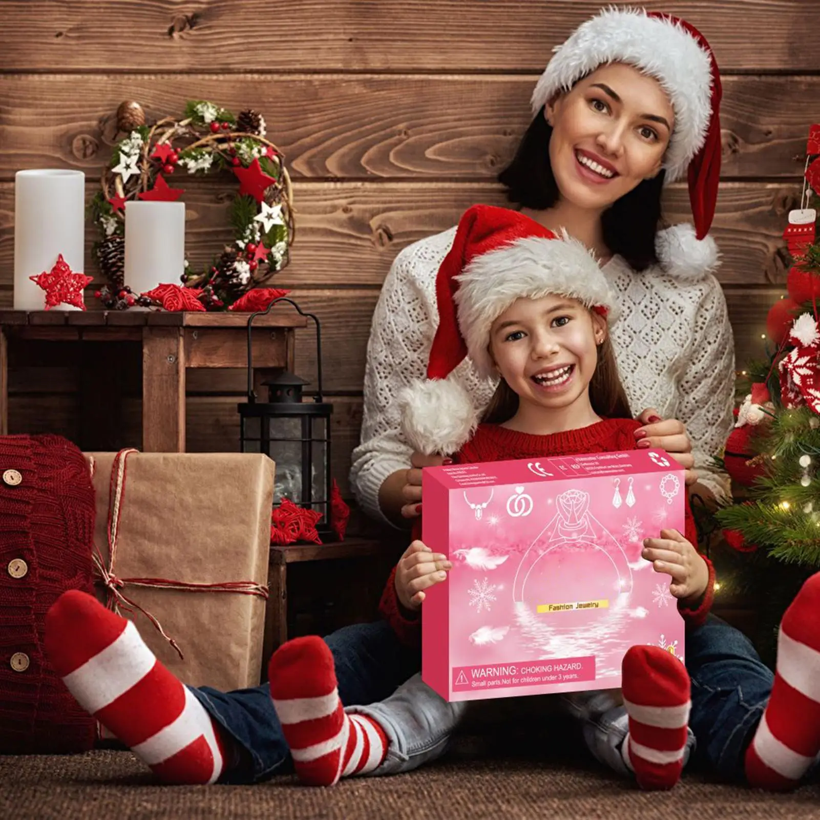 Countdown To Christmas Calendar Winter Holiday Advent Charm Jewelry Charm Christmas Countdown Calendar For Teens Family Friends