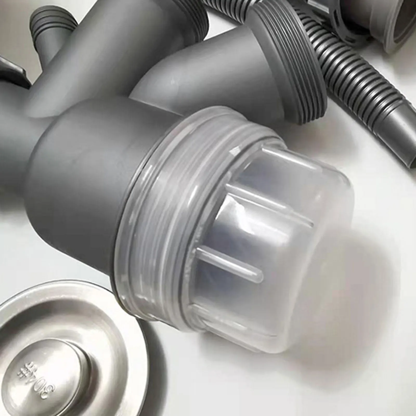 Drain Pipe Set Sink Drain Filter Kitchen Accessories Kitchen Sink Drain Hose Set Double Filter Anti-odour With Stop Valve For Washbasin Bathroom Kitchen
