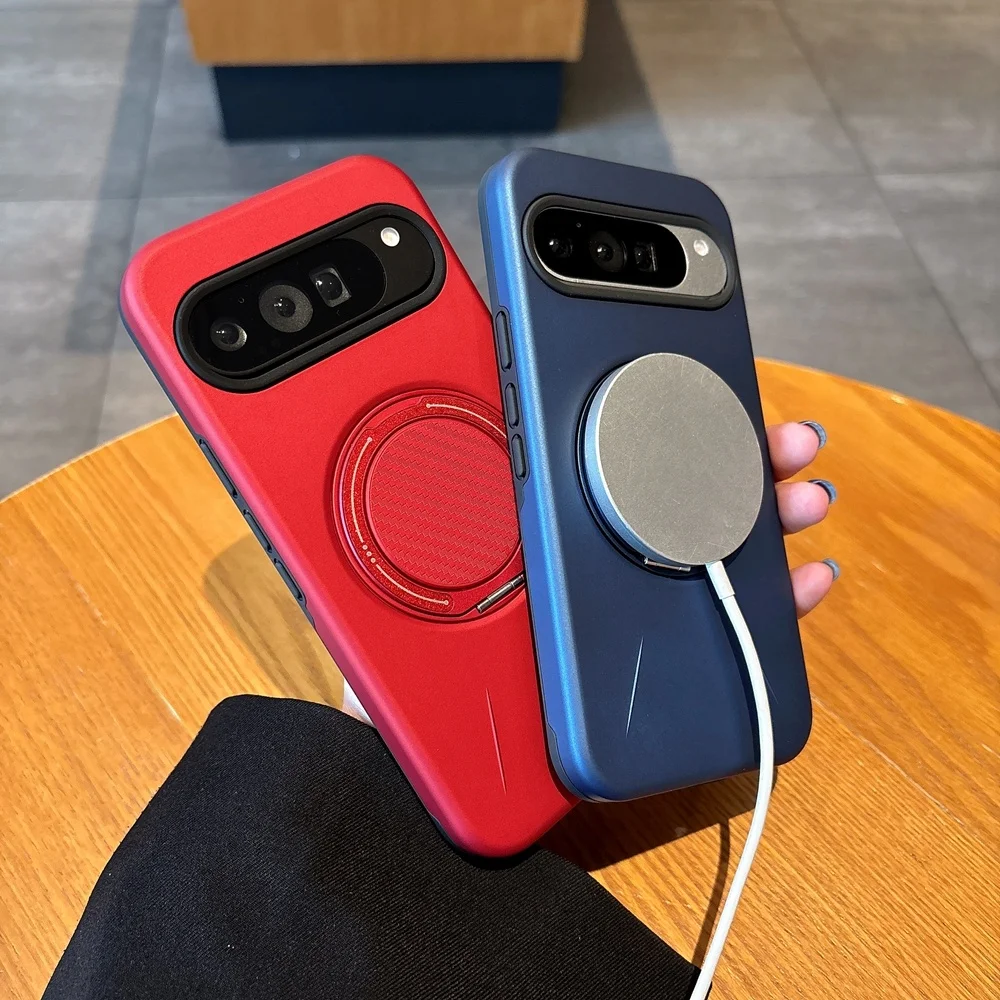 Luxury 360° Magnetic Metal Phone Case with Shockproof Stand Holder