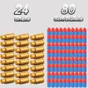 80 Soft Bullets & 24 Shells For Glock Toy Guns Desert Eagle Pistol Colt 1911 Foam Bullets Ammo 2