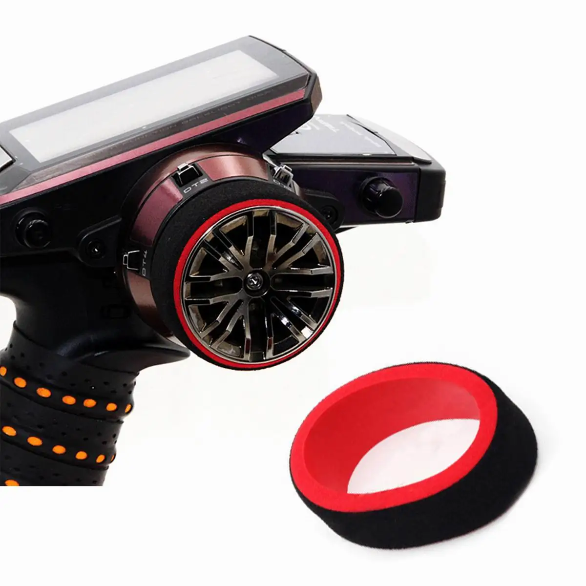 

2-Color RC Car Transmitter Steering Wheel Foam Grip Hand Wheel Sponge for TRAXXAS Futaba 3Pv 4Pls 4Pv 4Px R 7Px Prc X4 FS