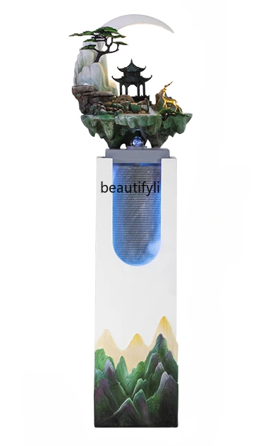 

Роскошный водный пол в китайском стиле, большие украшения для входа в гостиную, Циркулирующая вода, распыляющий ландшафт для новоселья