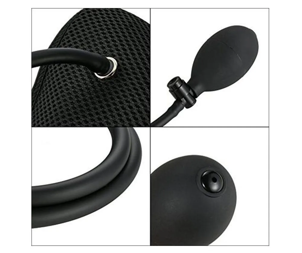 Lumbar Support Inflatable Cushion Backrest Portable Pillow with Pump for Car, Office Chair, Home, Travel, Camping