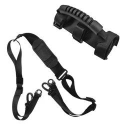 Electric Scooter Carrying Shoulder Strap Handle Set Replacement Accessories (Black)